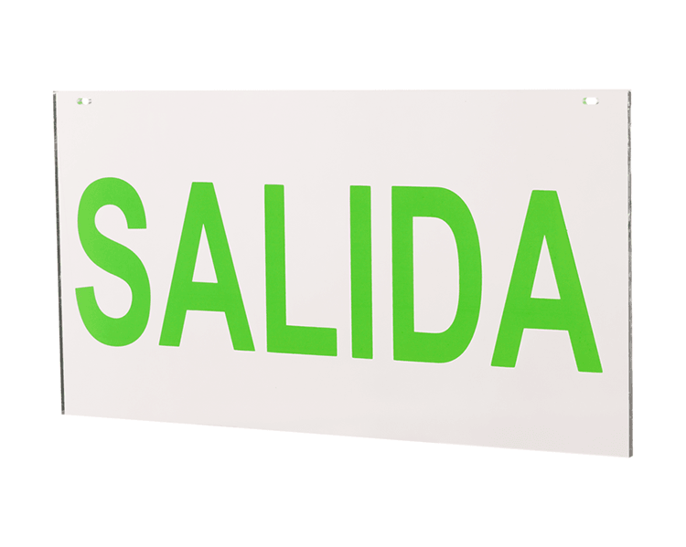 Ausgangszeichen Acrylpanel Salida