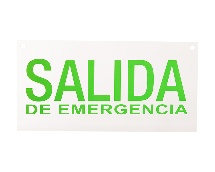 Salida Exit Sign Tafel