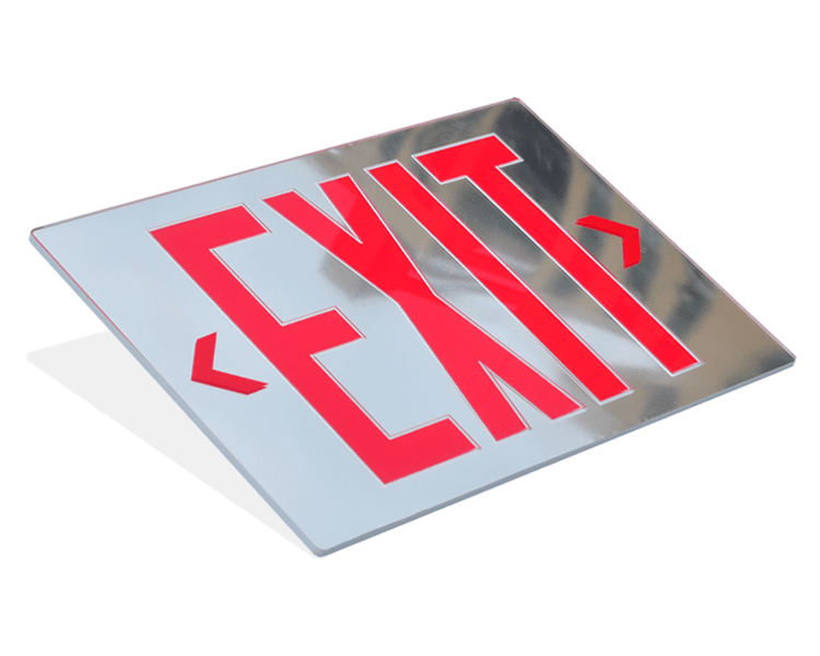 Spiegel Notfall -Ausgangsschild Panel