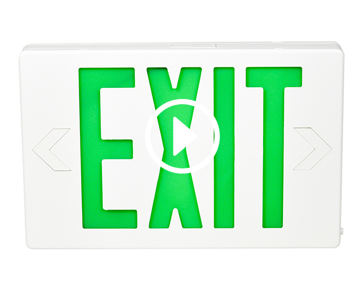 JEE2GWE-6 Zoll UL Green Exit Signs zugelassen