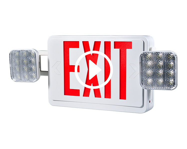 JLEC2BCW-BI-Color LED-Combo-Ausgangsschild mit LED-Köpfen